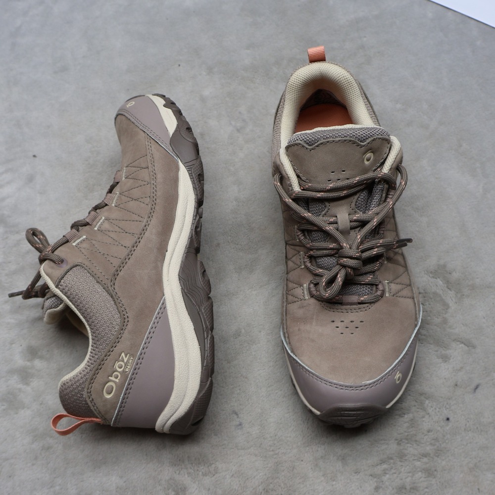 Oboz‎ Women 8.5 Athletic Shoes Brown Ousel Low B-Dry Leather Waterproof Hiking
